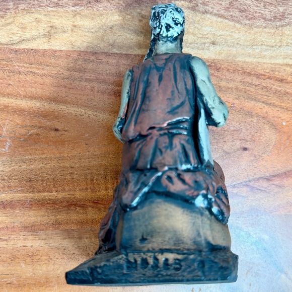 Moses Figurine Ten Commandments Crafted From Coal Metallic Detail Statue - Picture 6 of 8